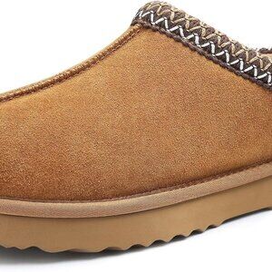 Women's Fuzzy Suede Winter Slippers Cozy Indoor Outdoor Warm Shoes